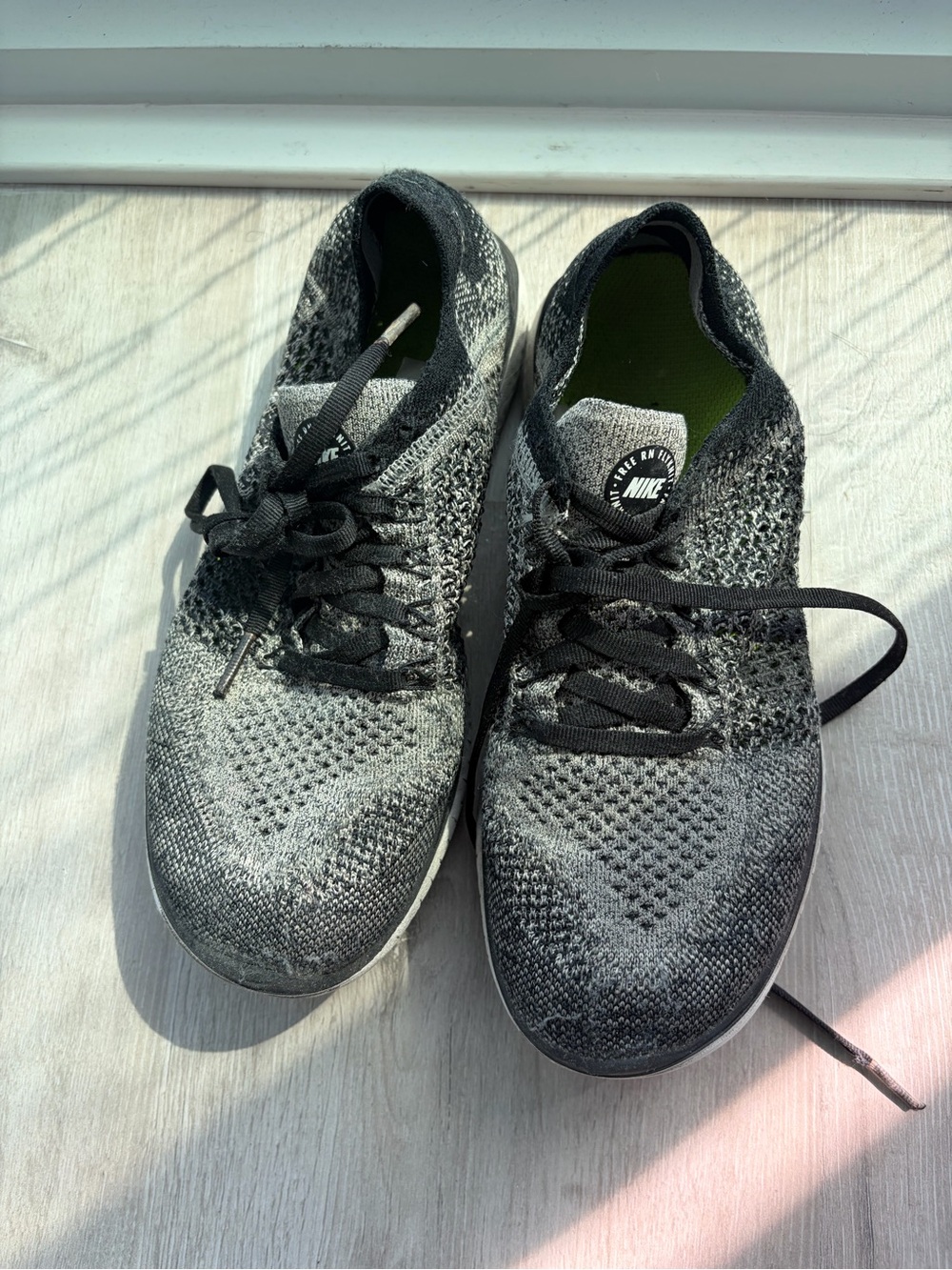 Nike Men’s Flyknit Athletic Shoes - Black/Grey